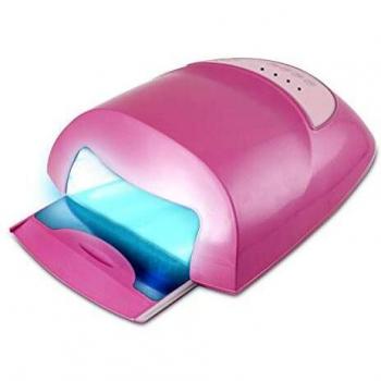 Beper 40.992 Lámpara LED Para Gel Uñas,12 W, Temporizador ajustable, Automático de apagado, Fondo removible, Rosa
