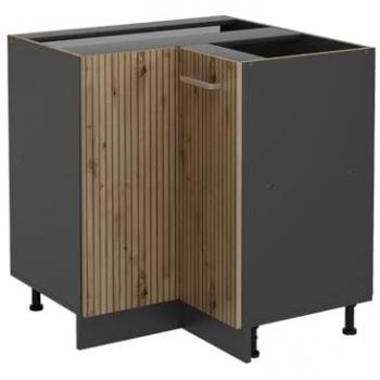 Armario de esquina R-Line Vicco, Roble artesanal, 75.6 cm sin encimera