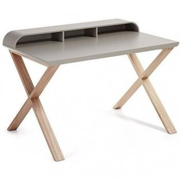 Kave Home Escritorio Working, natural y gris