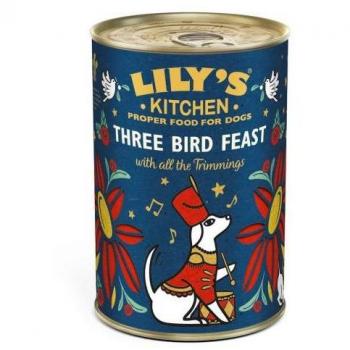 Lily's Kitchen Comida Húmeda Xmas Three Bird Feast Tin para Perros - 400g
