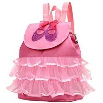 KRUIHAN Niñita Princesa Mochila de Baile - Ballet Gimnasia Nadando Colegio Aire Libre Viajar Yoga Bolso de Deporte Mochila Bailarina Zapato Vestido Equipaje Maleta Rosado