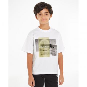 Camiseta Estampada Calvin para Niños Art Ib0ib02025 YAF