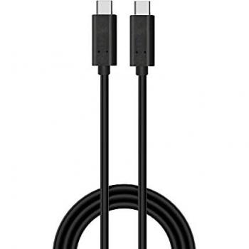 Ewent EC1046 - Cargador de USB Tipo C - De Carga Rápida - Potencia de 100W - con Sincronización de Datos de 20 Gbps y Señal de Vídeo 4K - Compatibilidad Universal - Cable de 1 Metro