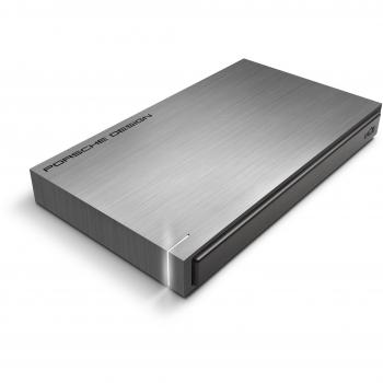 LaCie Porsche Design 2TB USB 3.0 Portable 2.5 inch External Hard Drive for PC and Mac - Dark Grey