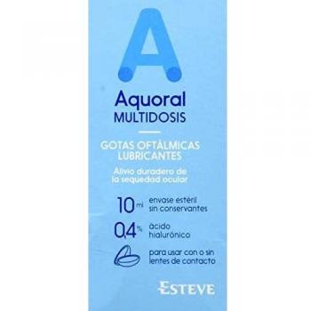 Aquoral Multidose Sterile Lubricating Eye Drops 10ml with Hyaluronic Acid 0.4%