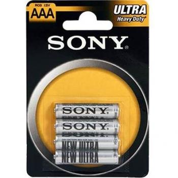 Sony Ultra Heavy Duty AAA R03 batteries Pack of 4
