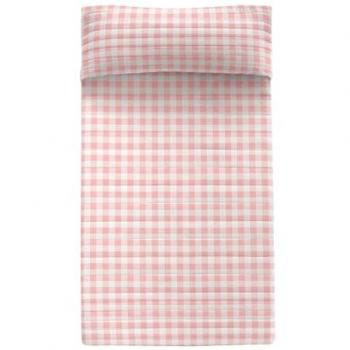 Colcha HappyFriday Básica Infantil Rosa 180 x 260 cm Vichy, 100% Algodón Exterior, 100% Poliéster Relleno, Calidad 150