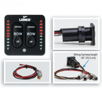 Lenco 15170-001 LED Integrated Indicator Switch with Pigtail for Single Actuator Systems