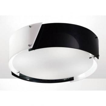 Lámpara de techo Dakota Small de 4 focos, cromo pulido / negro y blanco acrílico