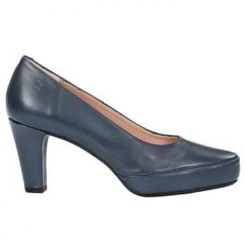 Zapatos de salón Dorking para mujer en piel azul, modelo D5794-SU, talla 37