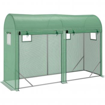 Invernadero Outsunny 300x100x200 cm con 4 Ventanas y 2 Puertas