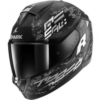 Casco de moto integral Shark Ridill 2 Molokai, color negro, blanco y antracita, talla XXL
