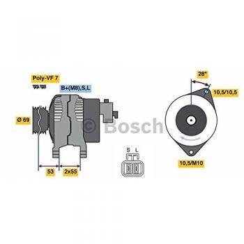 Alternador BOSCH 14V 110A para KIA Sorento y Hyundai H-1