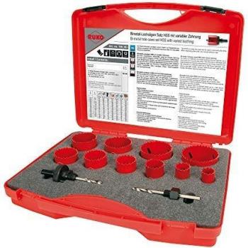 Ruko 106303 Juego de 10 coronas perforadoras HSS bimetal - Mantenimiento