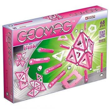 Juego de Construcción Magnético Geomag Rosa 68 Piezas