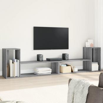 Mueble TV 2 piezas Sonoma gris 100x30x50 cm madera multicapa