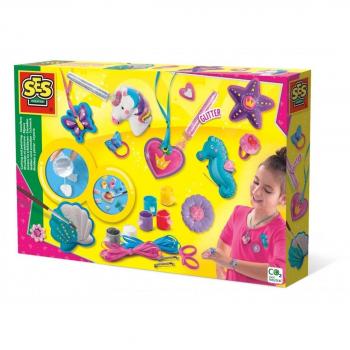 SES - SES CREATIVE JUEGO MOLDEAR Y PINTAR JOYAS: juego creativo para moldear y pintar, incluye materiales para crear joyas personalizadas, fomenta la creatividad y habilidades manuales, adecuado para niños a partir