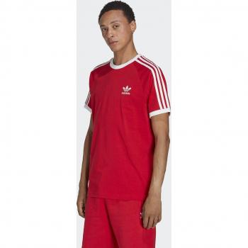 Camiseta Adidas 3-Stripes Rojo/Blanco para Hombre
