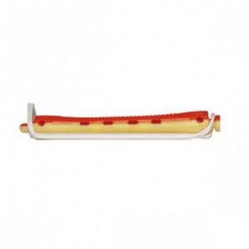 Bigudi de Plástico Ø9mm x 91mm Bifull, Color Rojo y Amarillo, Pack 12 Unidades