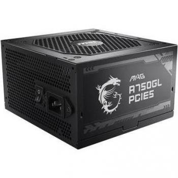 Fuente De Poder Modular MSI MAG A750GL PCIe5 750W 80 Plus Gold con Ventilador de 120mm