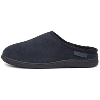 Hush Puppies Ashton Men's Navy Suede Leather Mule Slippers - Size 9 UK