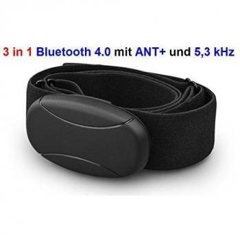 GO-SHOPPING24 Bluetooth 4.0 y Ant y 5 kHz descodificado Pecho Correa para Wahoo Aplicación para Samsung Galaxy S3, S4, S5, S6, S7