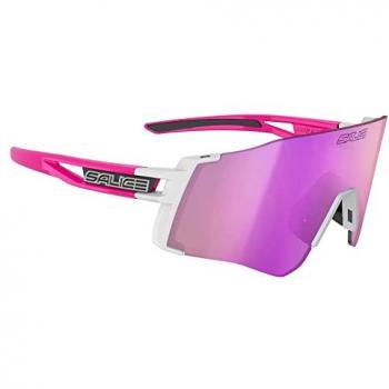 Salice 026S Unisex Small Sunglasses - White/RW Purple with CAT3+Orange/CAT1 Lenses