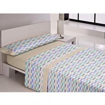 JAVIER LARRAINZAR Juego de sabanas, Beige, 160 Cm 4p, 3 Unidades