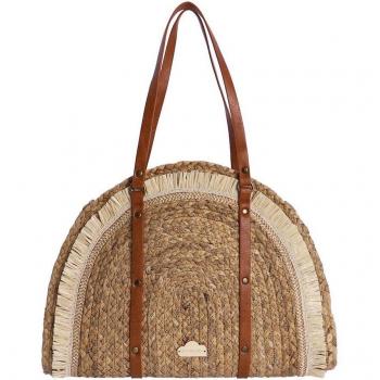 Bolso de hombro Lora color natural con cremallera
