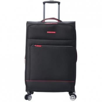 Maleta de Viaje Liviana M - Color Negro, Capacidad 73 L, Tela Resistente, Bolsillos de Acceso Rápido, Ruedas Dobles con Giro 360º, Manija Telescópica Ajustable