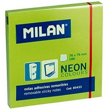 Notas adhesivas 76x76 milan neon verde