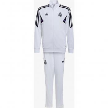 adidas Real TK Suit Y Tracksuit, Unisex Kids, White, 1516