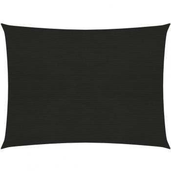 Toldo de vela negro HDPE 160 g/m² 3x4 m