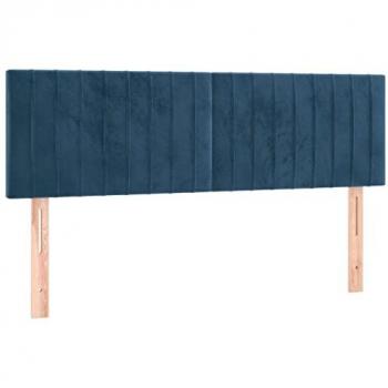 Cabecero con LED de terciopelo marrón oscuro 144x5x78/88 cm
