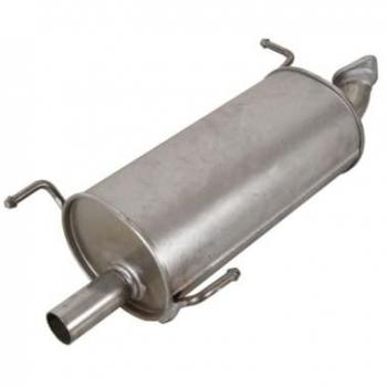 Silenciador trasero ASMET 25.015 con características de alta calidad, diseño específico para reducir el ruido del escape, fabricado en acero resistente a la corrosión, fácil instalación y compatibilidad con diversos modelos de vehículos