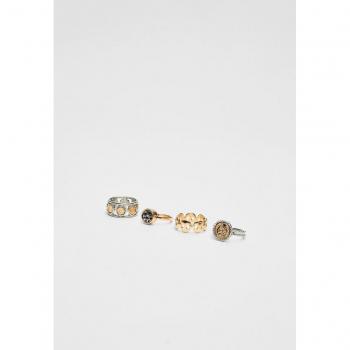 Gold Contrast Ring Set of 4