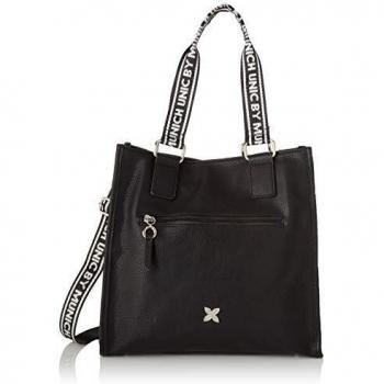 Munich SHOPPPING Tulle, Shopper para Mujer, Negro
