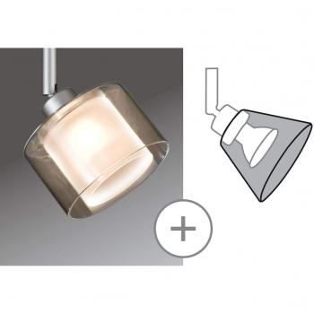 Pantalla Paulmann U-Rail DecoSystems Twice, transparente, cristal, máx. 50W GU5.3