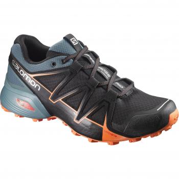 Salomon Speedcross Vario 2, Calzado de Trail Running para Hombre, Negro/Azul/Naranja