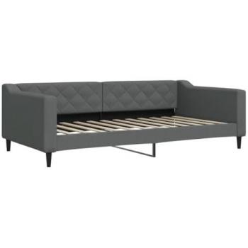 Sofá cama tela gris oscuro 100x200 cm