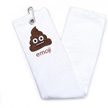 Emoji Caca Unisex toalla de Golf, color blanco