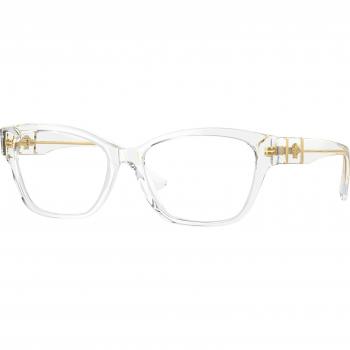 Versace VE3344 148 Gafas Recetadas para Mujer Cristal, Armazones para Mujer Cristal, Lentes Recetadas Para Mujer Transparentes de 52