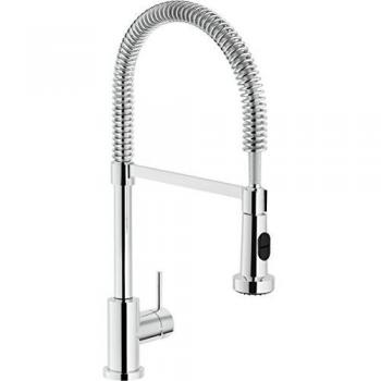 Nobili rubinetterie LV00300/3CR Live Miscelatore per Lavello con Doccetta a 2 Funzioni Pull-Down NDW Disc, Cromo