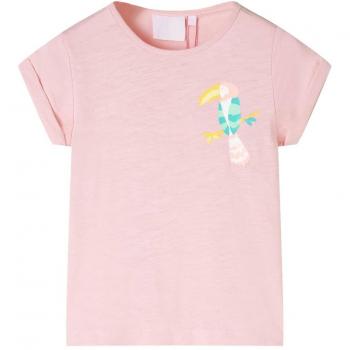 Camiseta infantil rosa claro 140