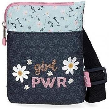 Enso Girl Power Bandolera Azul 13x16,5x1,5 cms Poliéster