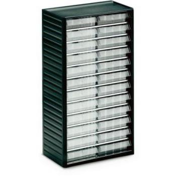 Almacén de piezas pequeñas Kaiser Kraft 771331, módulo de cajones gris de PP con 24 cajones, dimensiones 550mm x 310mm x 180mm