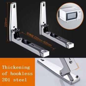 Soporte de Pared para Horno de Microondas en Acero Inoxidable 304 - Estante de Almacenamiento y Colgador de Cocina