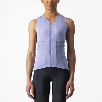 Maillot Castelli Anima 4 sin mangas mujer violeta azulado - S