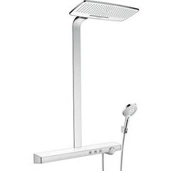 Hansgrohe 27168400 Rainmaker Select 420 columna de ducha, 4 tipos de chorro, blanco/cromo