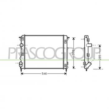 Radiador de refrigeración del motor PRASCO DA220R002